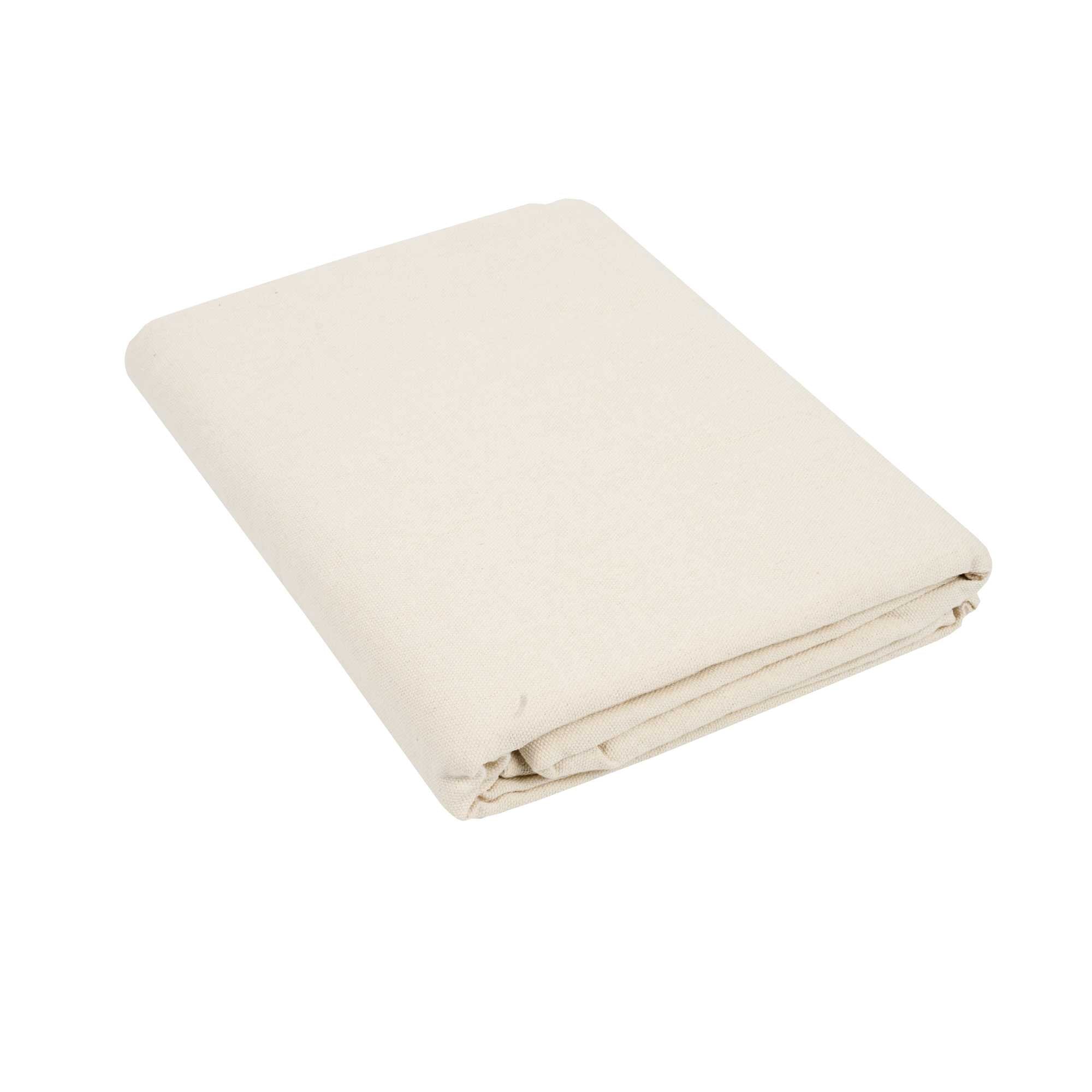 Handy Tek White Cotton Canvas Drop Cloth - Heavy Weight - 6' x 9' - 1 count box