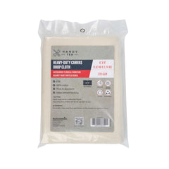 Handy Tek White Cotton Canvas Drop Cloth - Heavy Weight - 6' x 9' - 1 count box