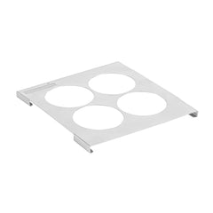 Met Lux Four Hole Stainless Steel Squeeze Bottle Holder Top - Fits 1/6 Size Pans - 6 1/4