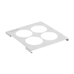 Met Lux Four Hole Stainless Steel Squeeze Bottle Holder Top - Fits 1/6 Size Pans - 6 1/4