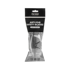 Be Safe Safety Glasses - Anti-Fog, Black with Clear Lens - 10 count box