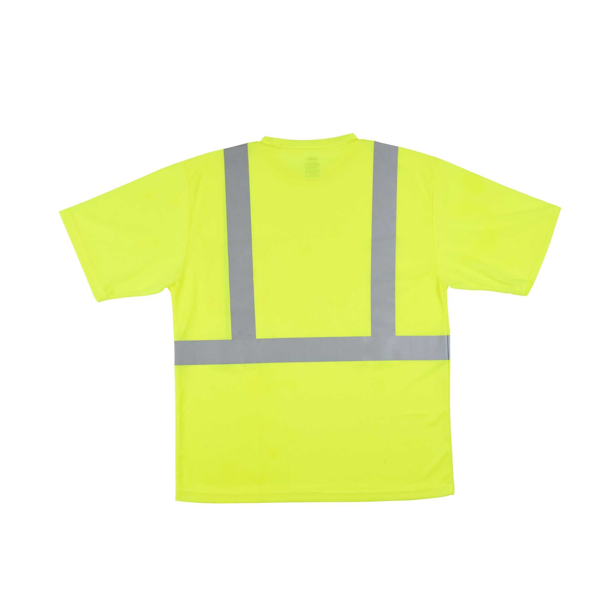 Be Safe Type R Class 2 Lime M High Visibility Mesh Safety Shirt - Short Sleeve, Reflective Tape - 1 count box