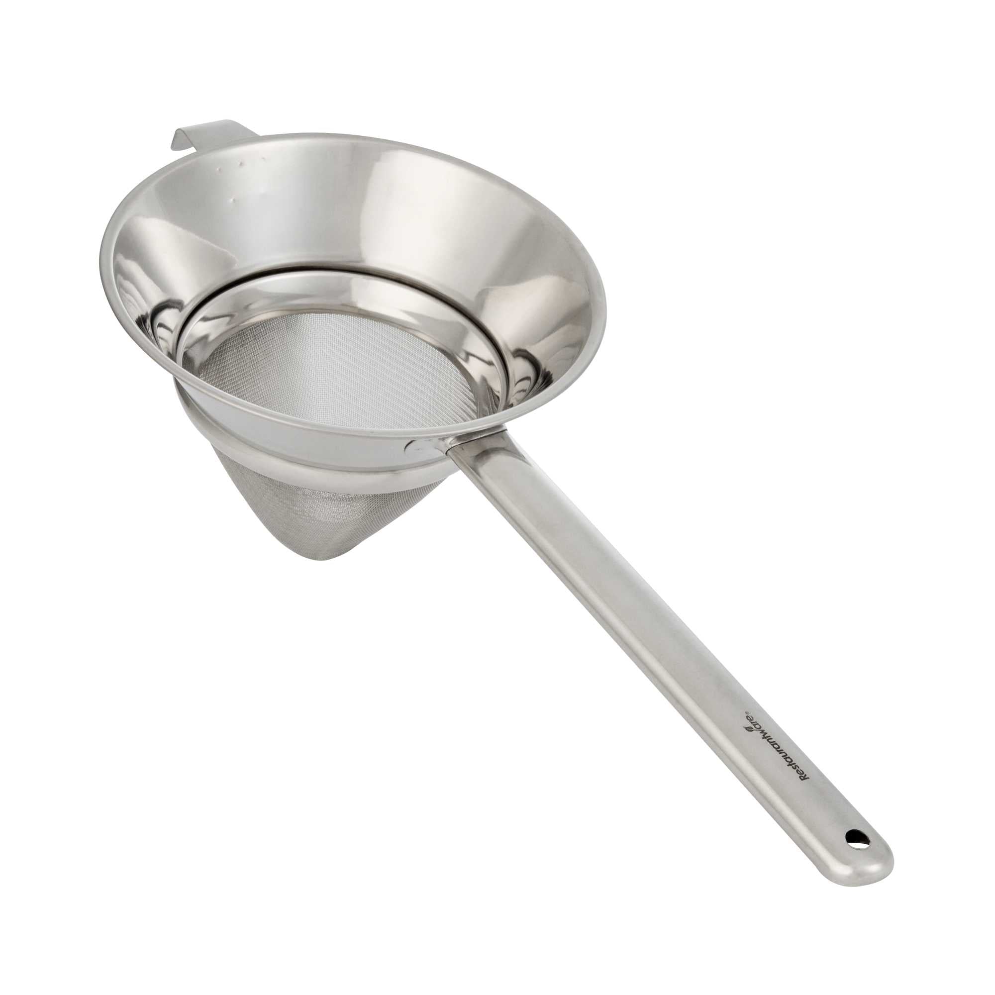 Met Lux Stainless Steel Bouillon / Chinois Strainer - Extra Fine Mesh - 8" - 1 count box