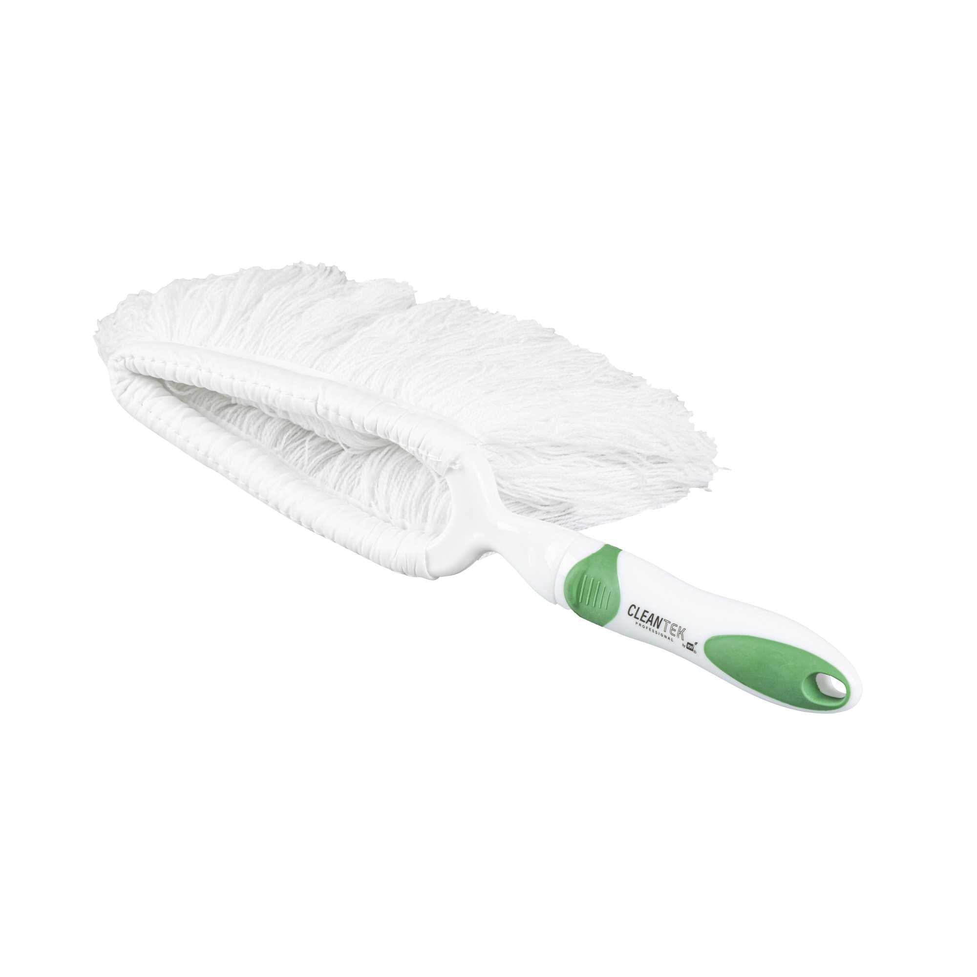 Clean Tek Professional Green and White Multipurpose Cotton Duster - Washable - 13 3/4" - 1 count box