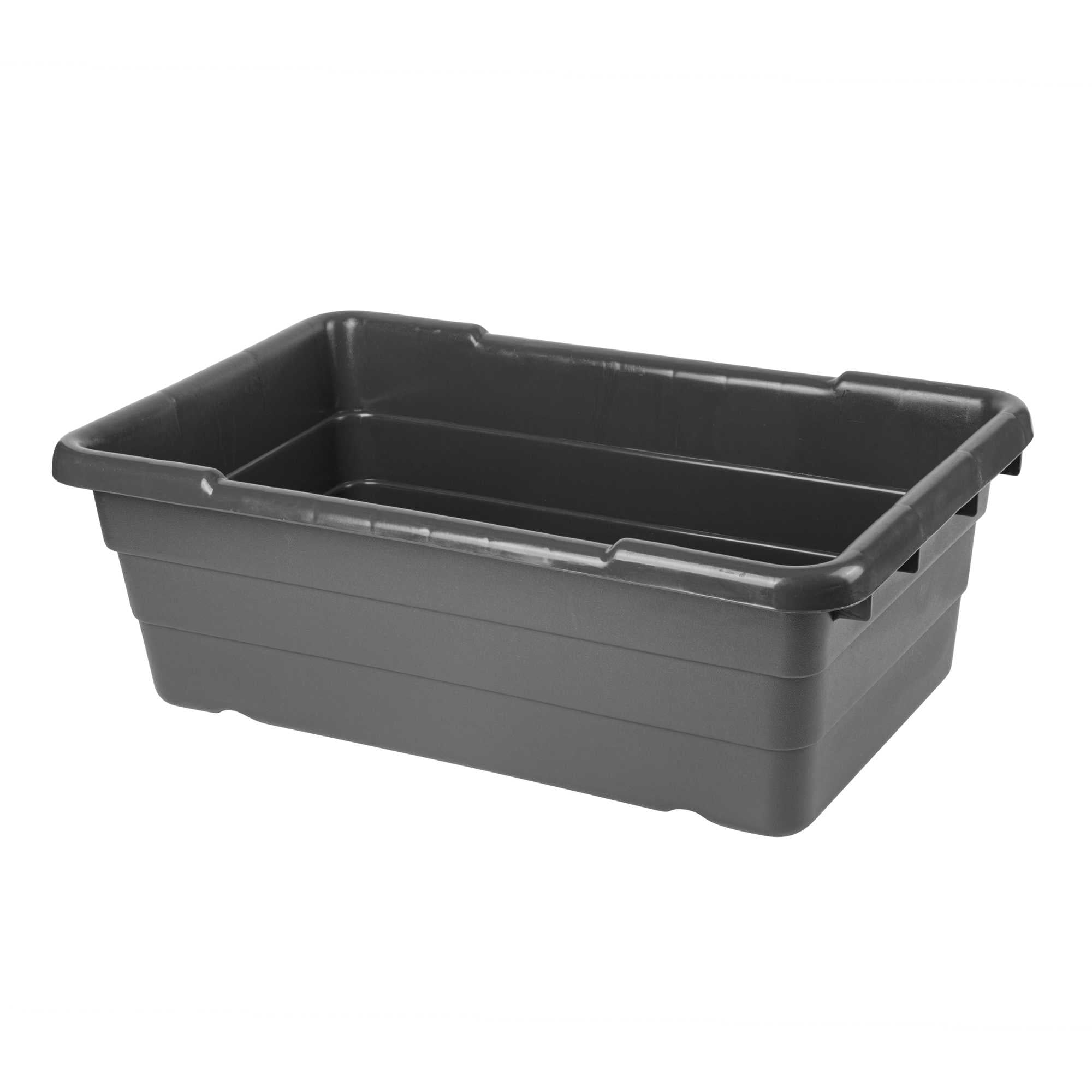Met Lux Dark Gray Meat Lug / Tote Box - 24 3/4" x 15 3/4" x 8 3/4" - 1 count box
