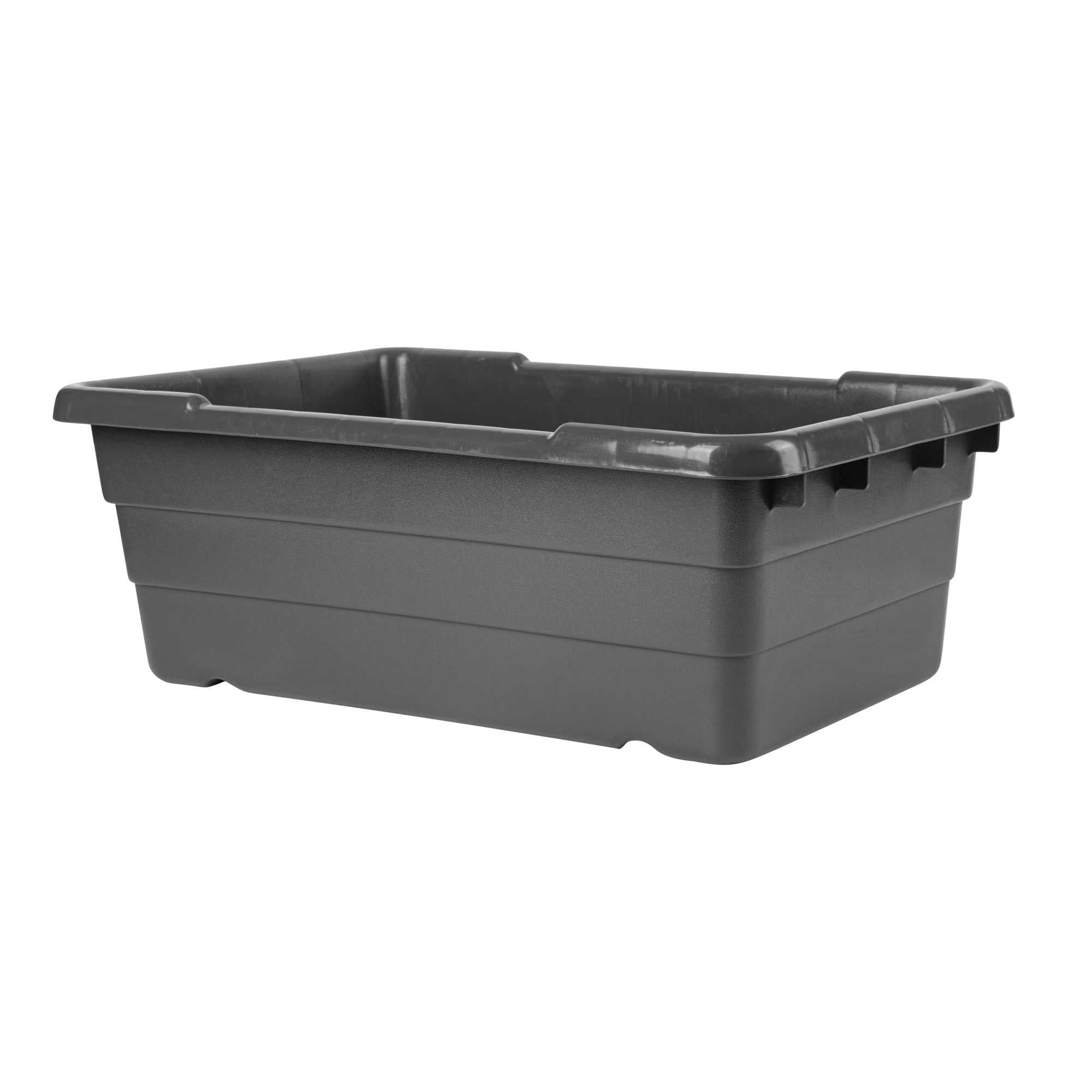 Met Lux Dark Gray Meat Lug / Tote Box - 24 3/4" x 15 3/4" x 8 3/4" - 1 count box