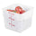 Met Lux 6 qt Square White Polyethylene Food Storage Container - with Red Volume Markers - 8 3/4" x 8 3/4" x 7 1/4" - 1 count box