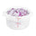 Met Lux 2 qt Round White Polyethylene Food Storage Container - with Red Volume Markers - 7 1/4" x 4 1/4" - 10 count box