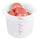 Met Lux 6 qt Round White Polyethylene Food Storage Container - with Red Volume Markers - 8 3/4" x 7 3/4" - 1 count box