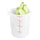Met Lux 8 qt Round White Polyethylene Food Storage Container - with Red Volume Markers - 8 3/4" x 10 3/4" - 1 count box