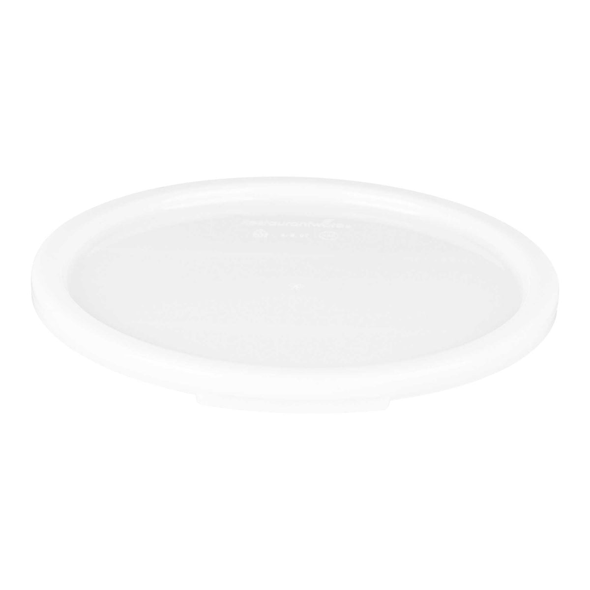 Met Lux Round White Polyethylene Lid - Fits 6 / 8 qt Food Storage Container - 10 count box