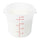 Met Lux 18 qt Round White Polyethylene Food Storage Container - with Red Volume Markers - 12 1/4" x 12" - 1 count box