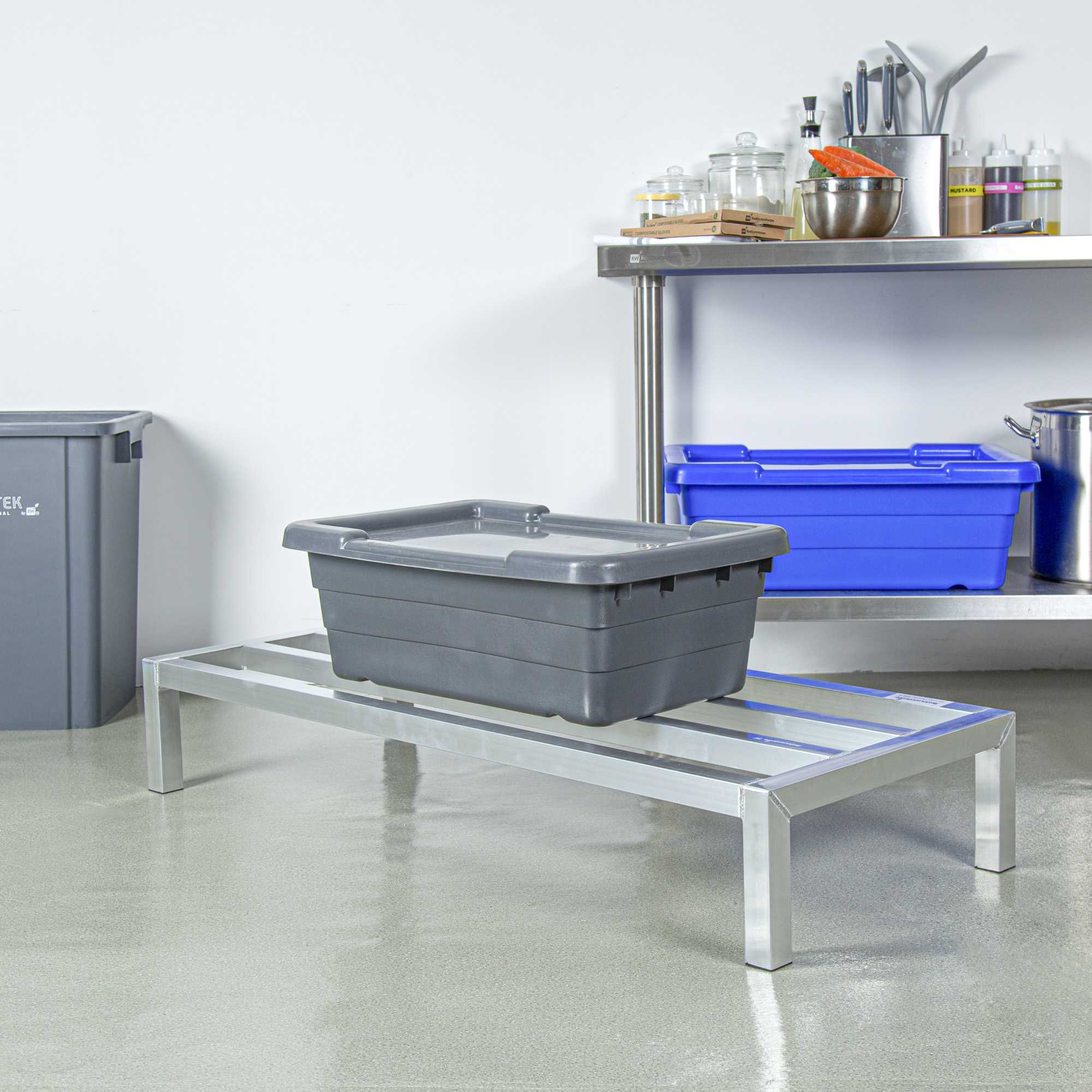 Kitchen Tek Aluminum Dunnage Rack - 1685 Lb Capacity - 48" x 20" x 8" - 1 count box
