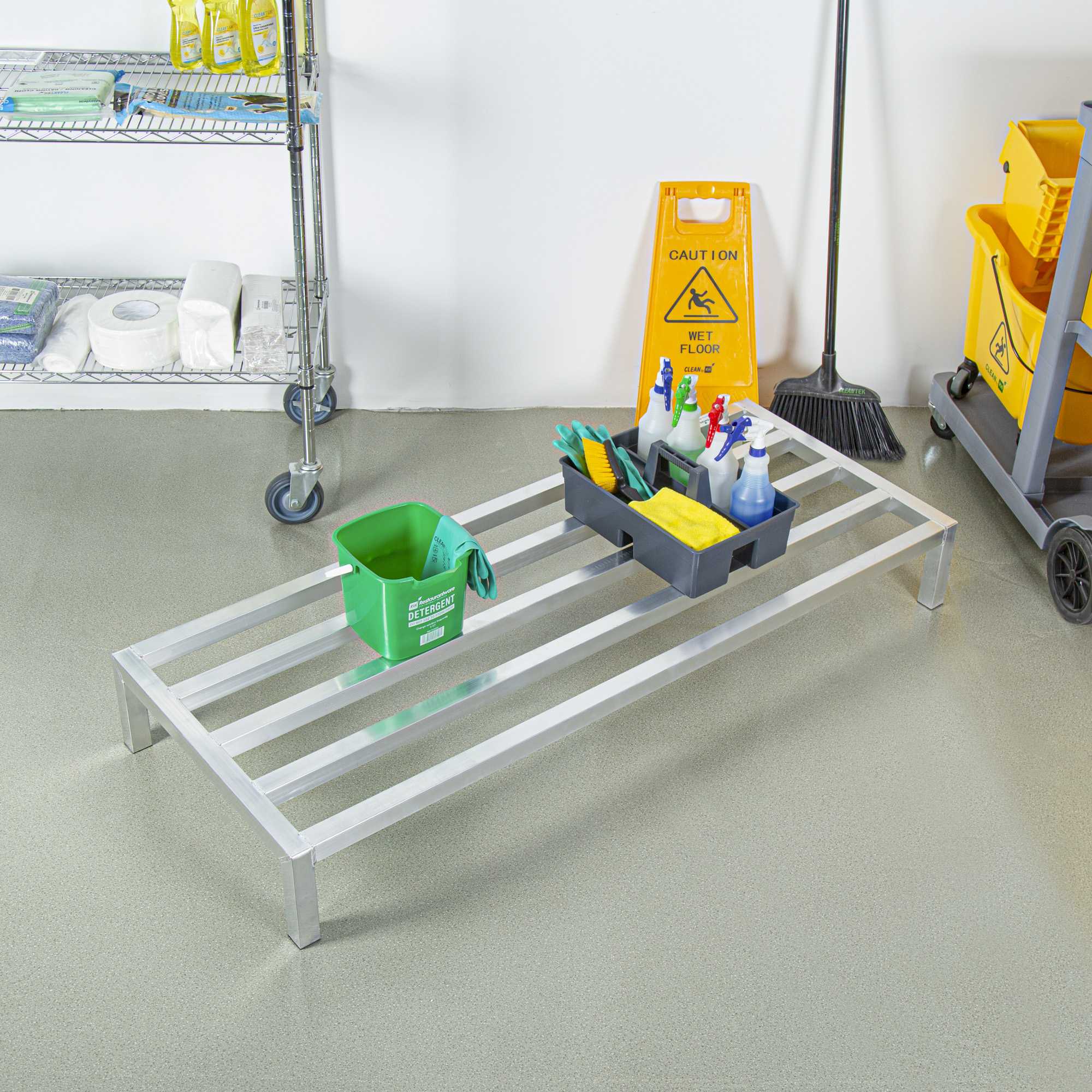 Kitchen Tek Aluminum Dunnage Rack - 1850 Lb Capacity - 60" x 24" x 8" - 1 count box