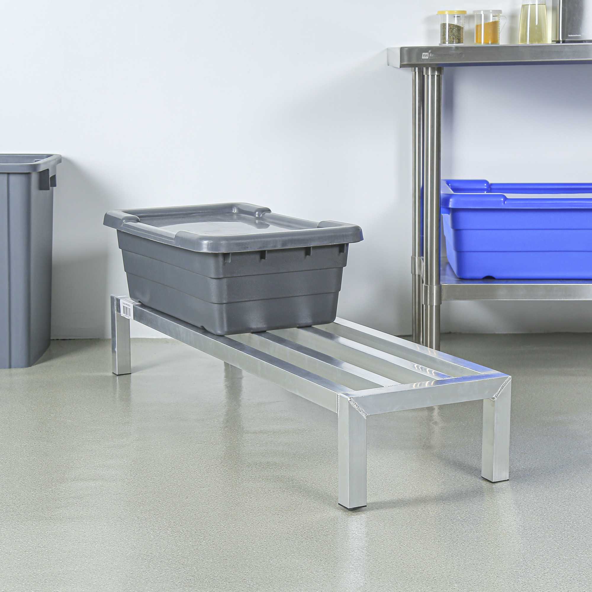 Kitchen Tek Aluminum Dunnage Rack - 1400 Lb Capacity - 48" x 14" x 8" - 1 count box