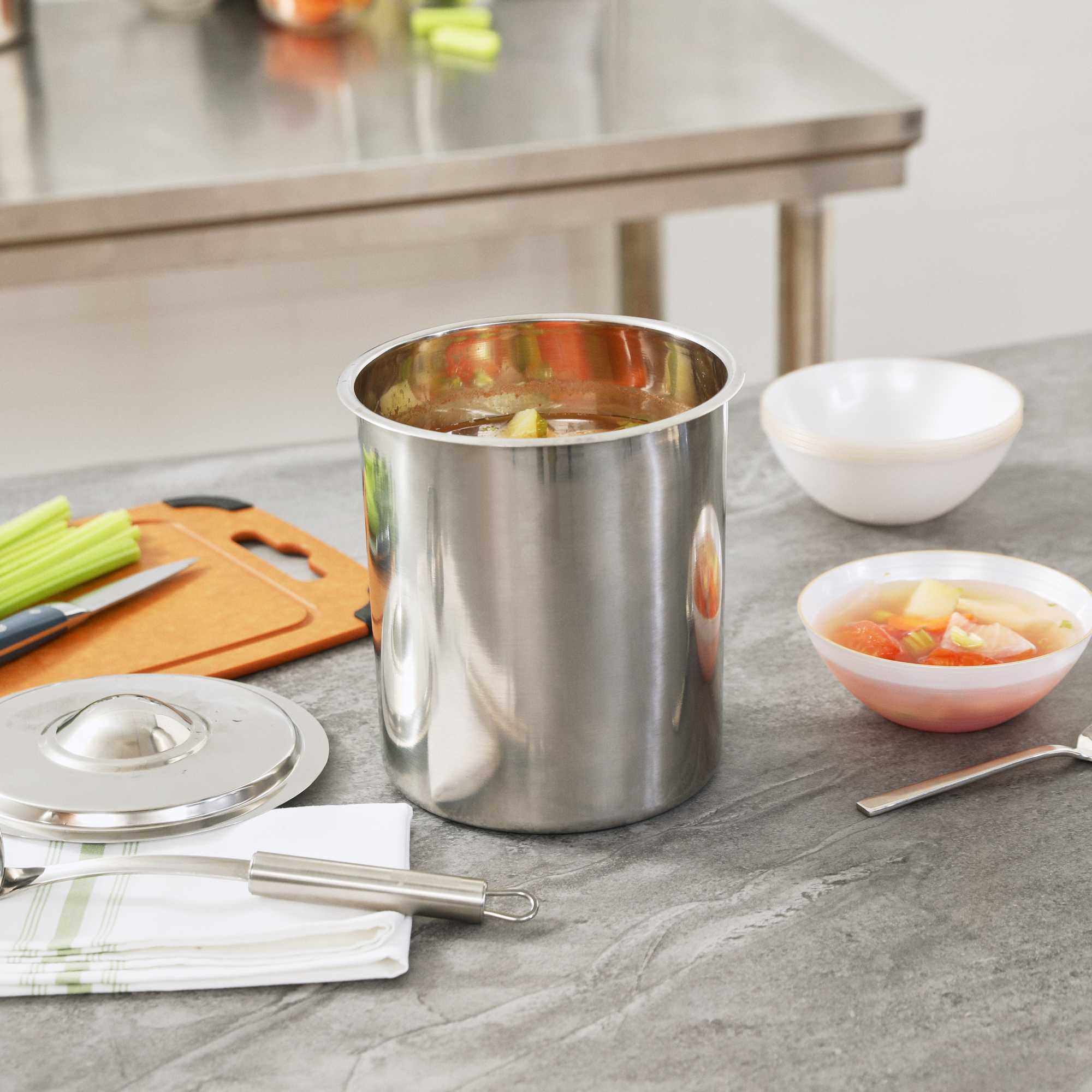 Met Lux 4.25 qt Commercial Grade Stainless Steel Bain Marie Pot - 6 count box
