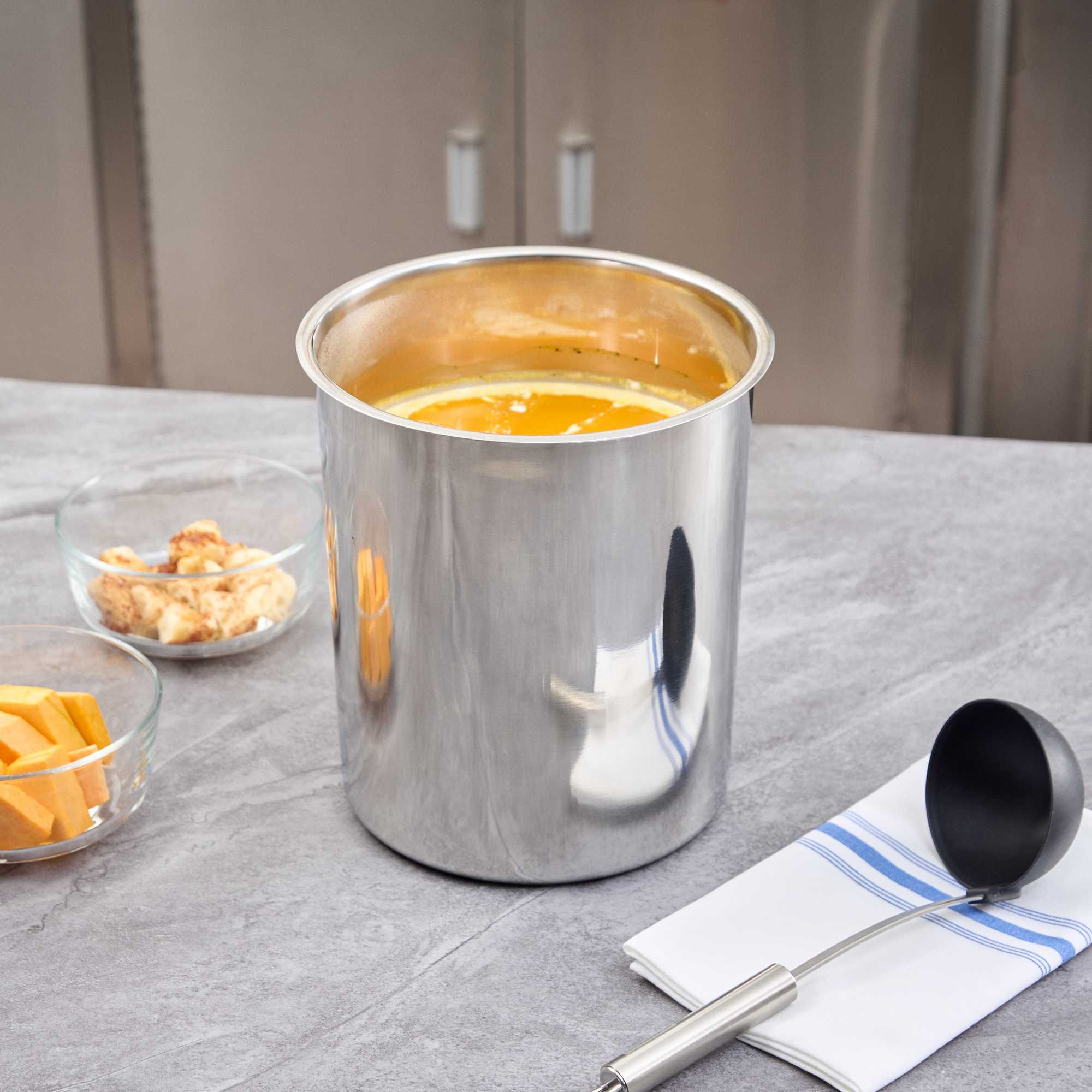 Met Lux 8.25 qt Commercial Grade Stainless Steel Bain Marie Pot - 6 count box