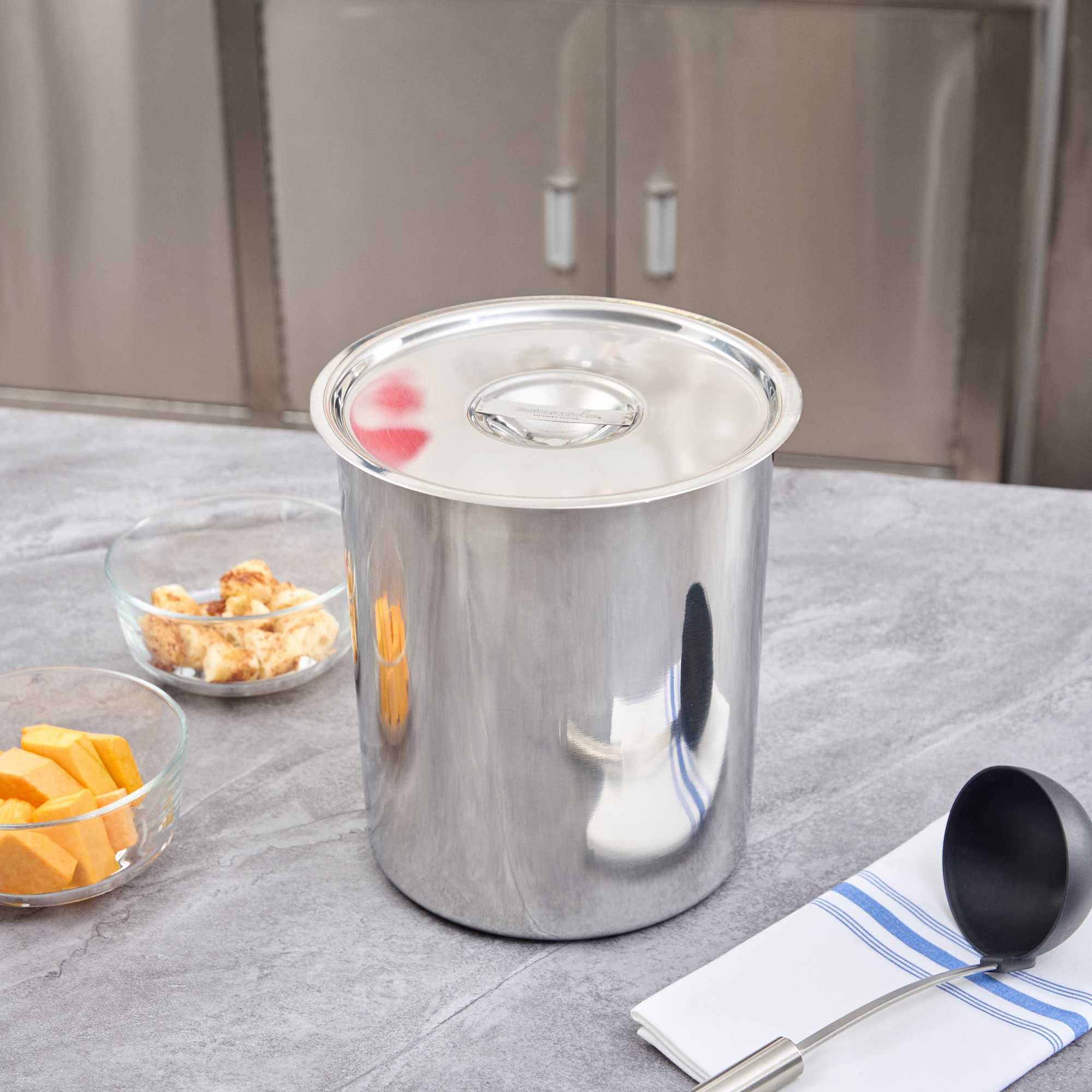 Met Lux Commercial Grade Stainless Steel Bain Marie Cover - Fits 8.25 qt Pot - 12 count box