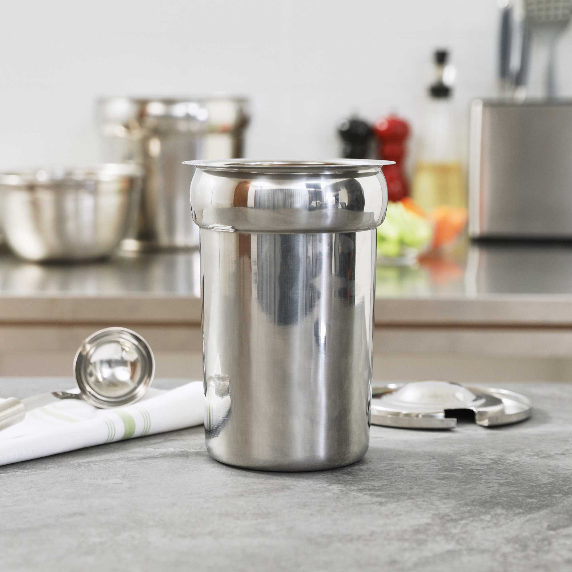 Met Lux 2.5 qt Commercial Grade Stainless Steel Vegetable Inset Pot - 6 count box