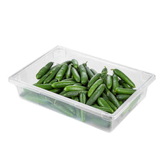 Met Lux Rectangle Clear Polycarbonate Food Storage Box - with Labeling Windows - 26