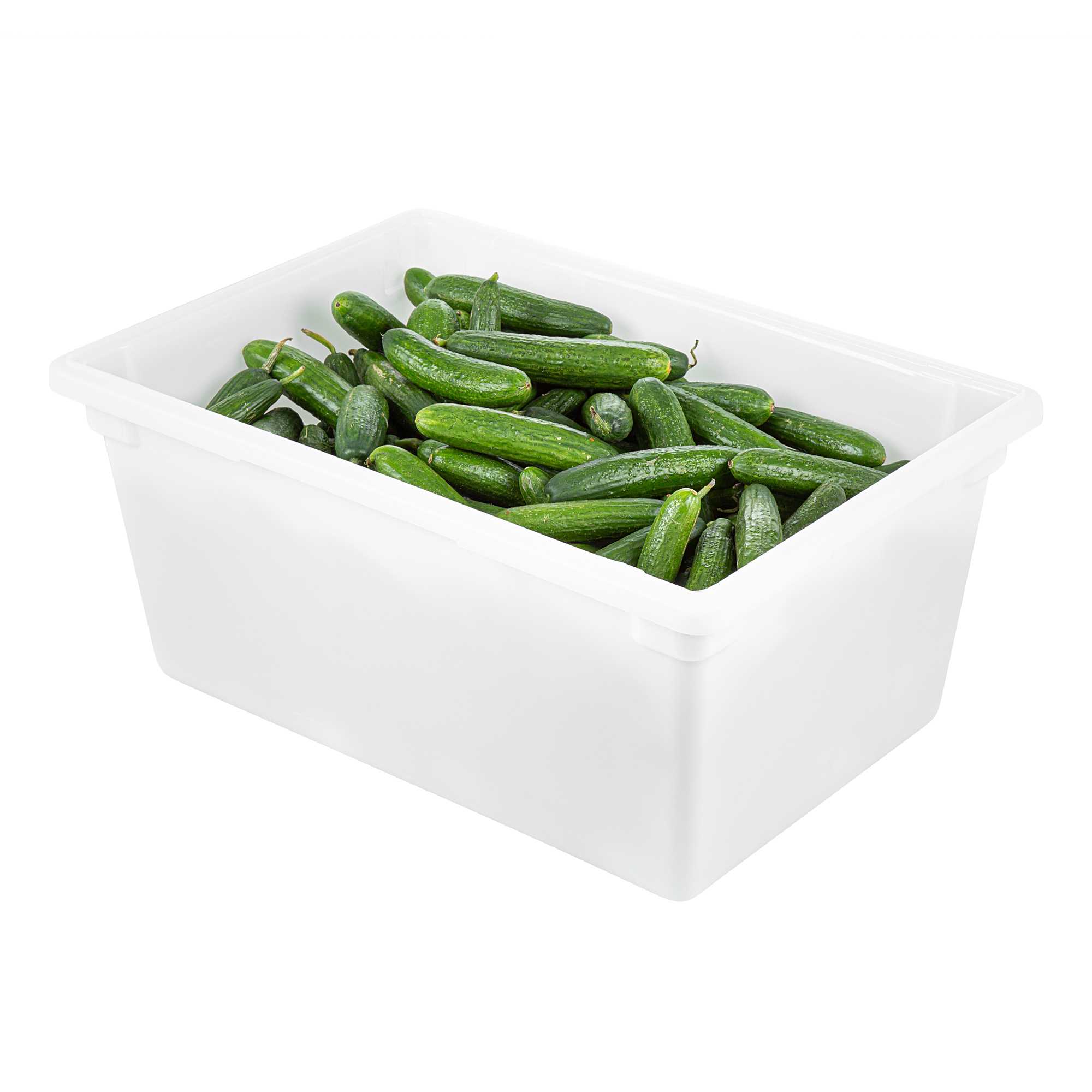 Met Lux Rectangle White Polyethylene Food Storage Box - 26" x 18" x 12" - 1 count box