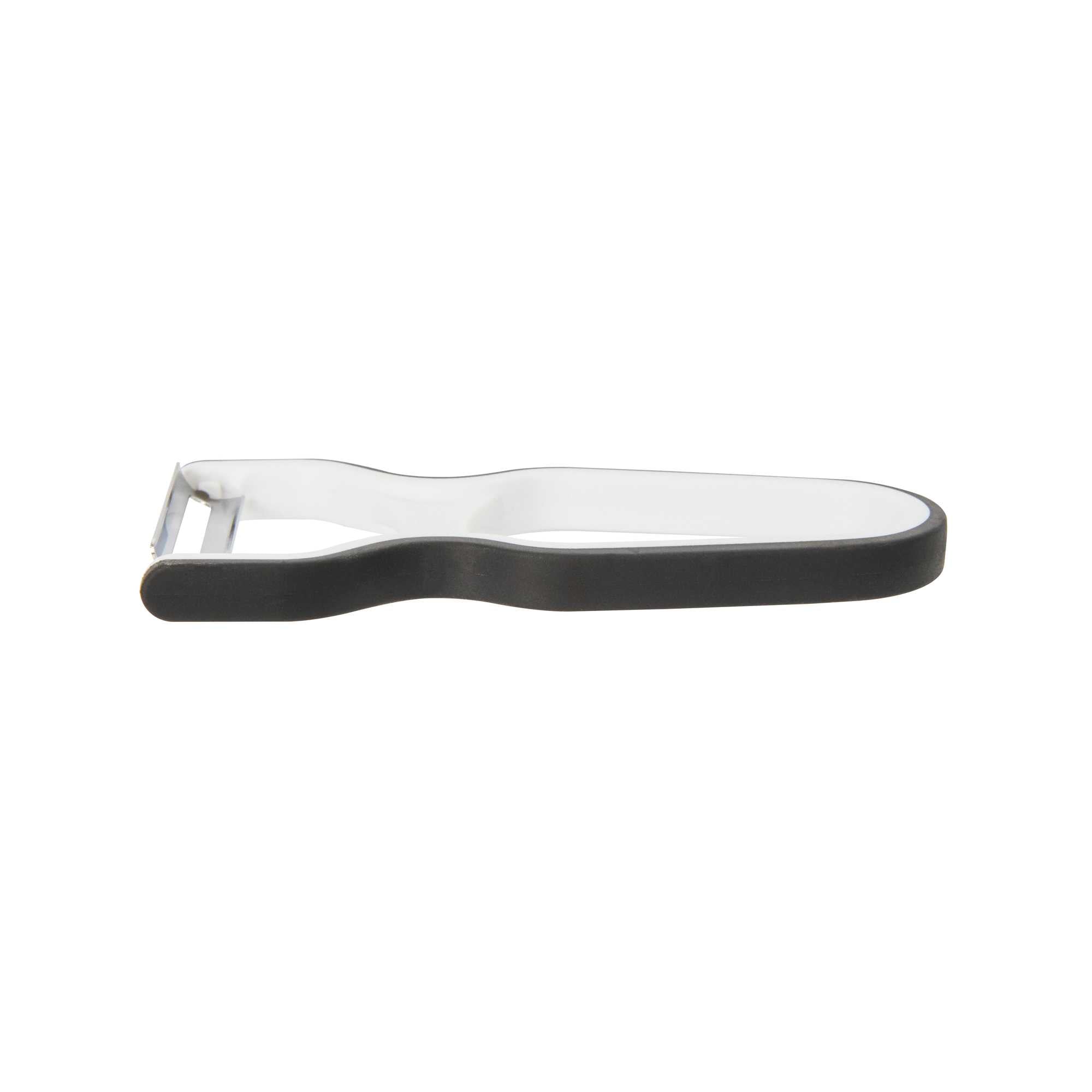 Comfy Grip Black and White Plastic Y Vegetable Peeler - with Straight Stainless Steel Blade, Non-Slip Handle - 4 3/4" x 2 1/2" - 1 count box