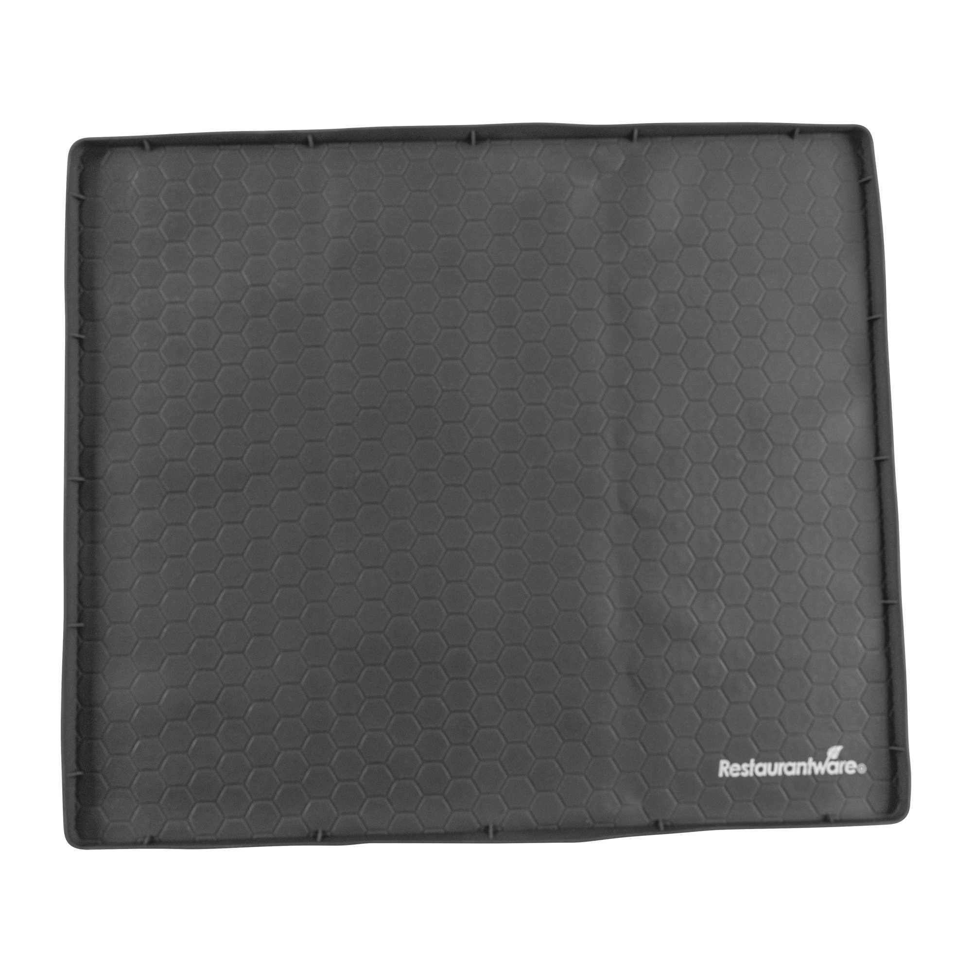 Comfy Grip Rectangle Black Silicone Under Sink Mat - 22" x 19" - 1 count box