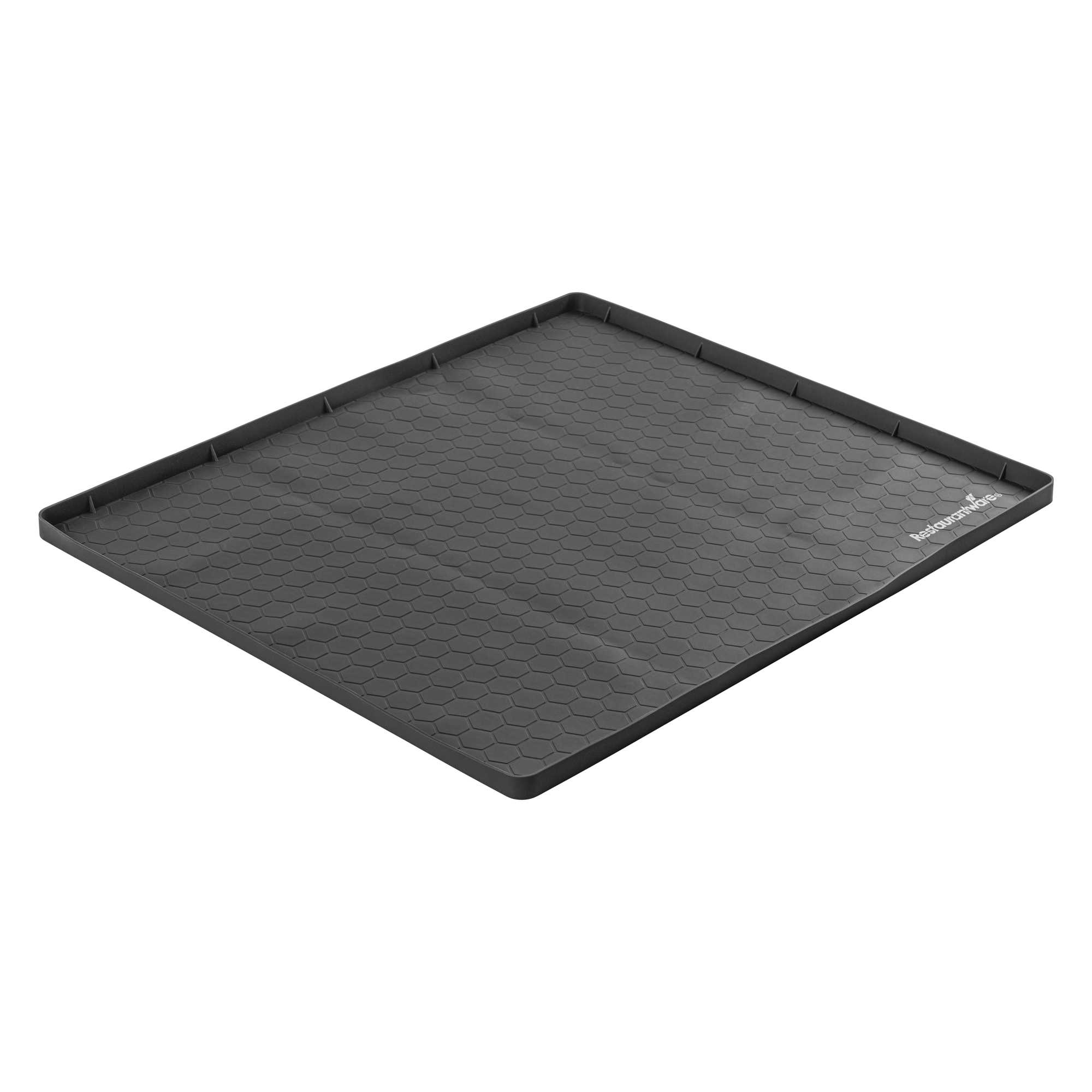 Comfy Grip Rectangle Black Silicone Under Sink Mat - 22" x 19" - 1 count box