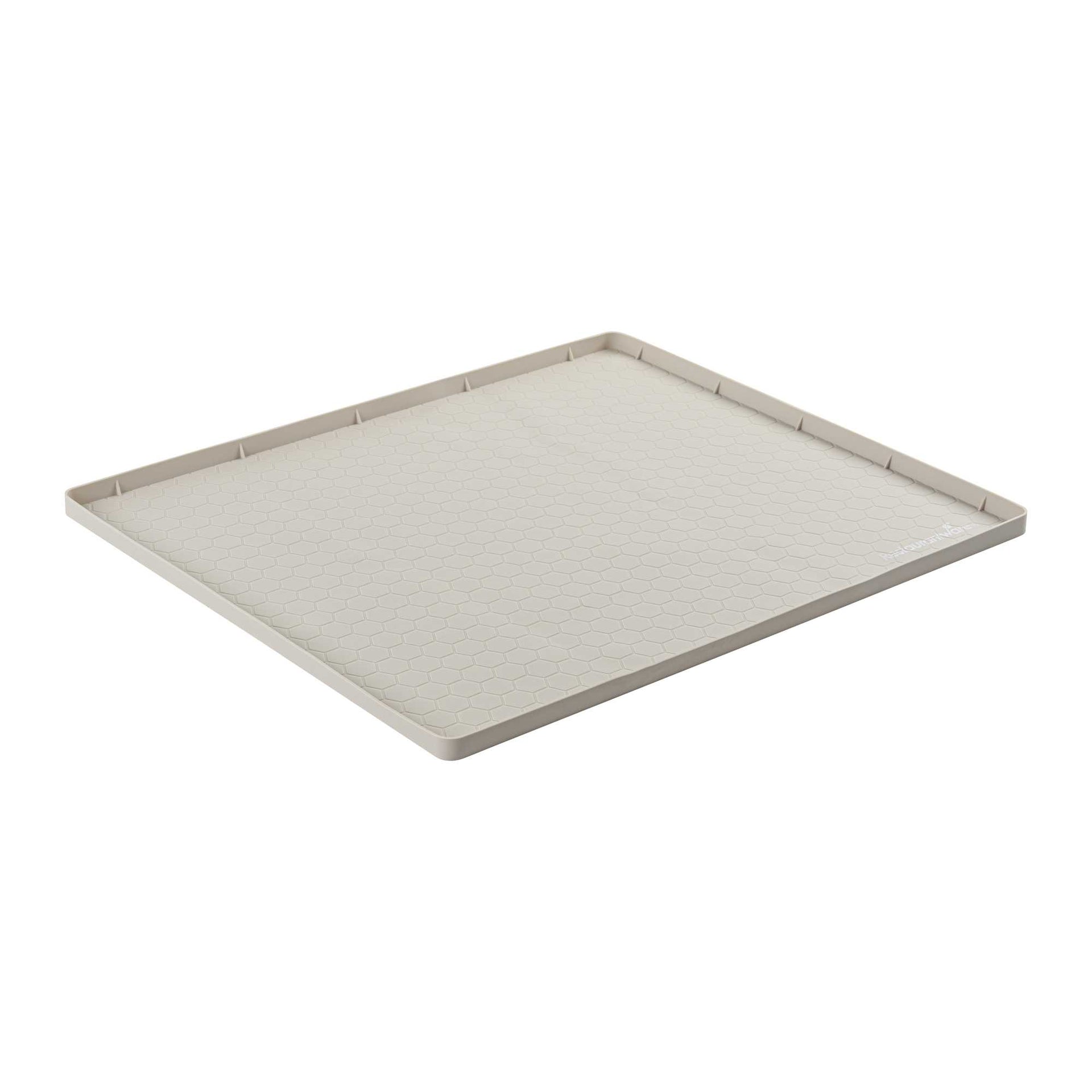 Comfy Grip Rectangle Beige Silicone Under Sink Mat - 22" × 19" - 1 count box