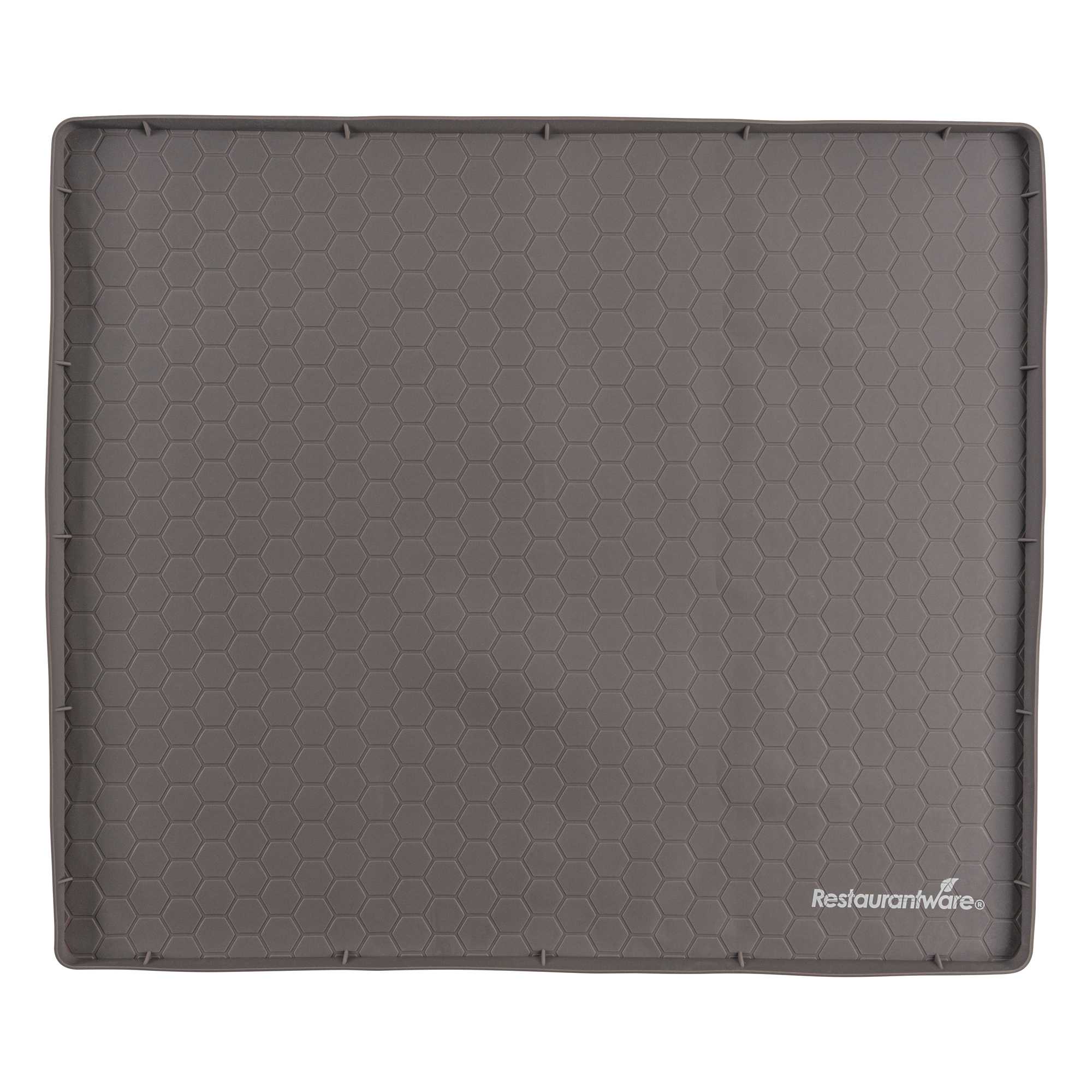 Comfy Grip Rectangle Brown Silicone Under Sink Mat - 22" x 19" - 1 count box