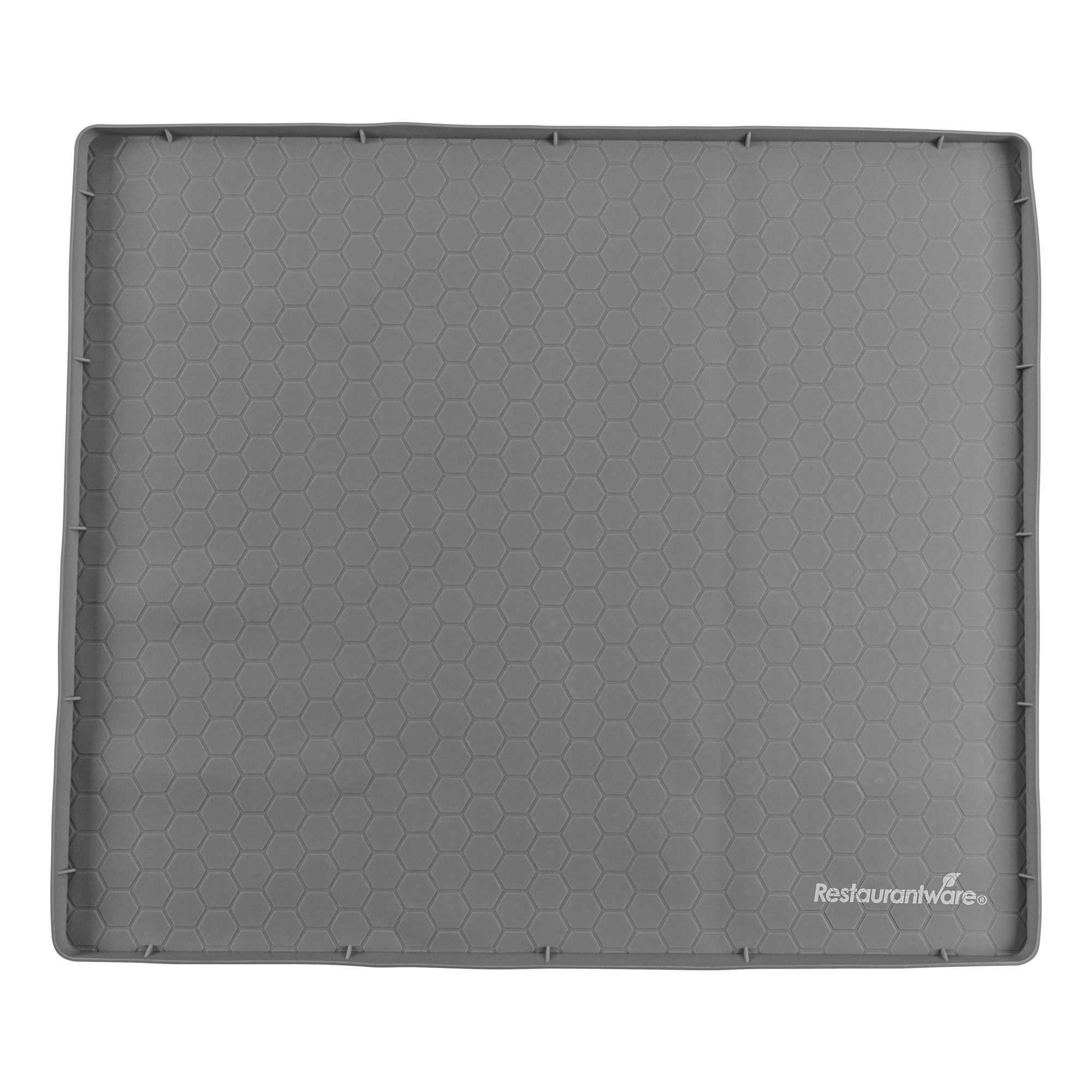 Comfy Grip Rectangle Dark Gray Silicone Under Sink Mat - 22" x 19" - 1 count box