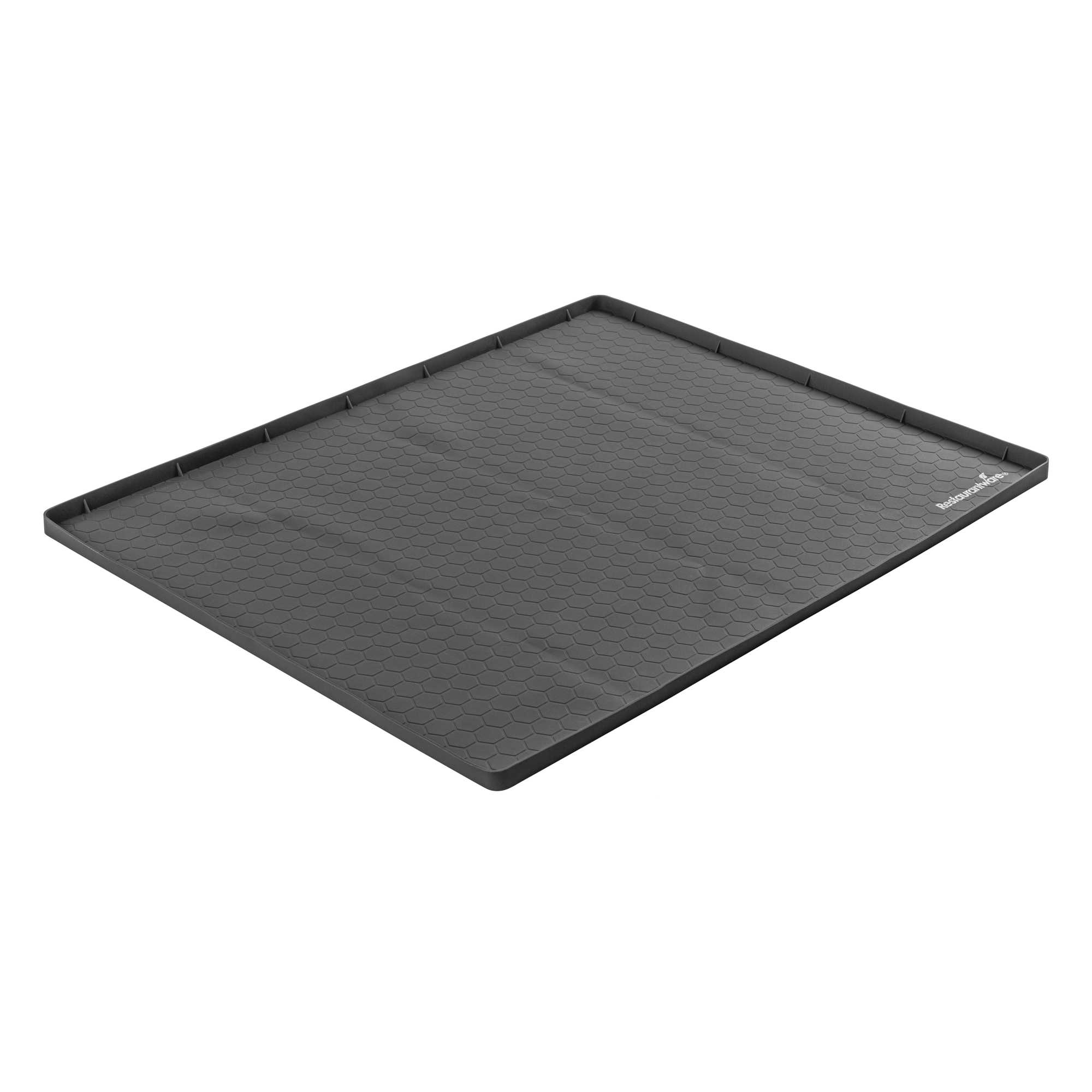 Comfy Grip Rectangle Black Silicone Under Sink Mat - 28" x 22" - 1 count box