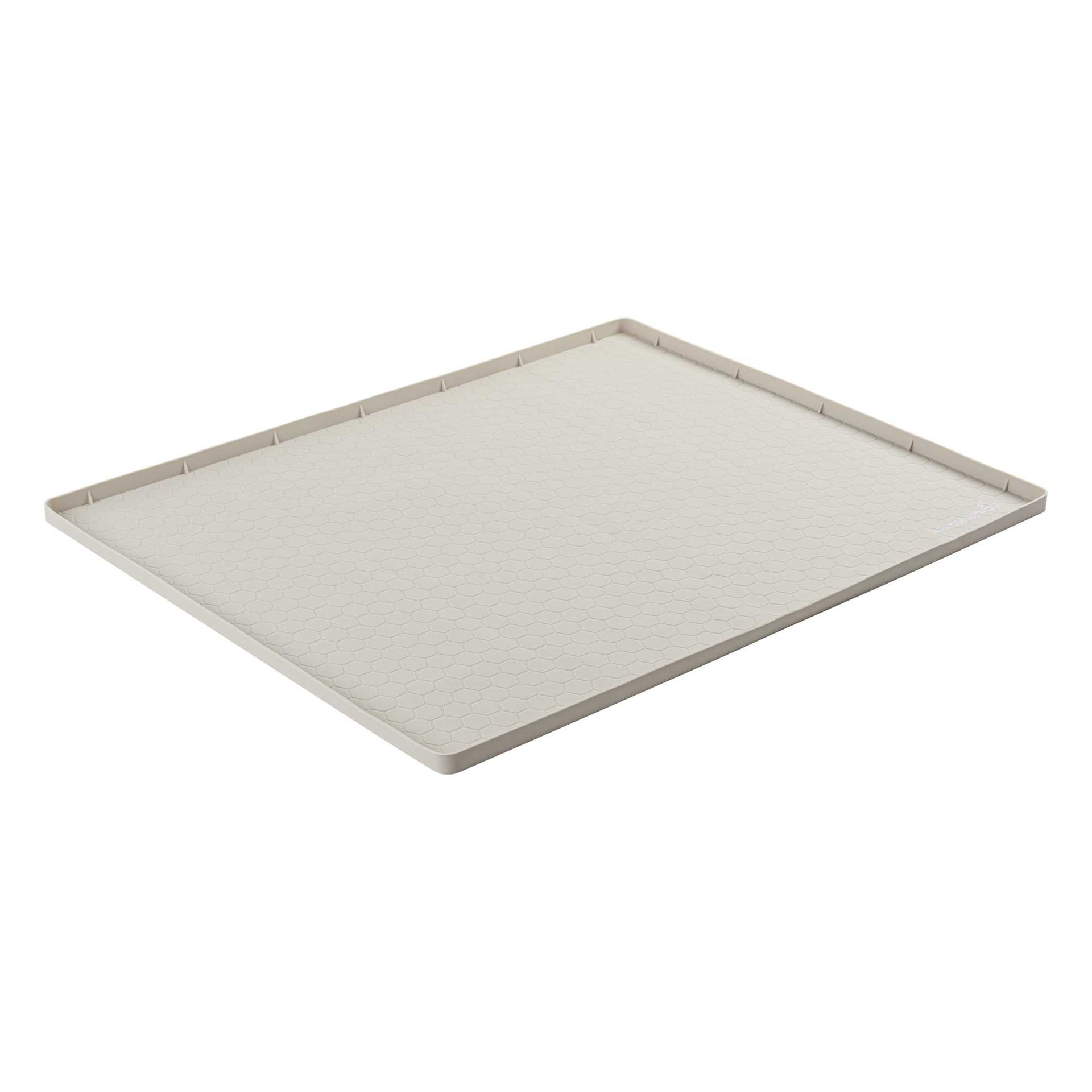 Comfy Grip Rectangle Beige Silicone Under Sink Mat - 28" × 22" - 1 count box