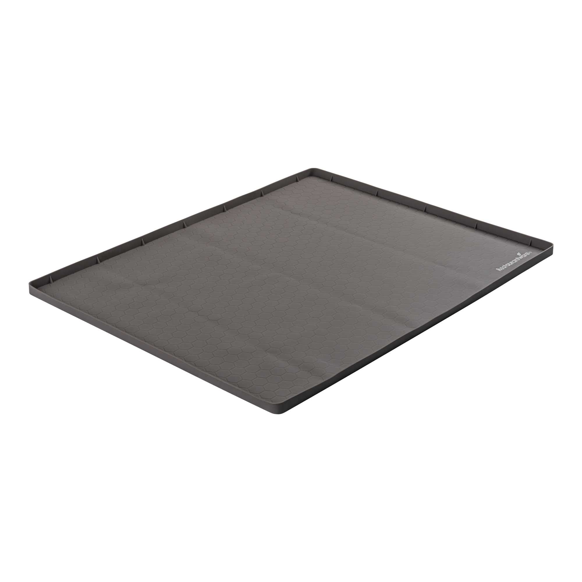 Comfy Grip Rectangle Brown Silicone Under Sink Mat - 28" x 22" - 1 count box