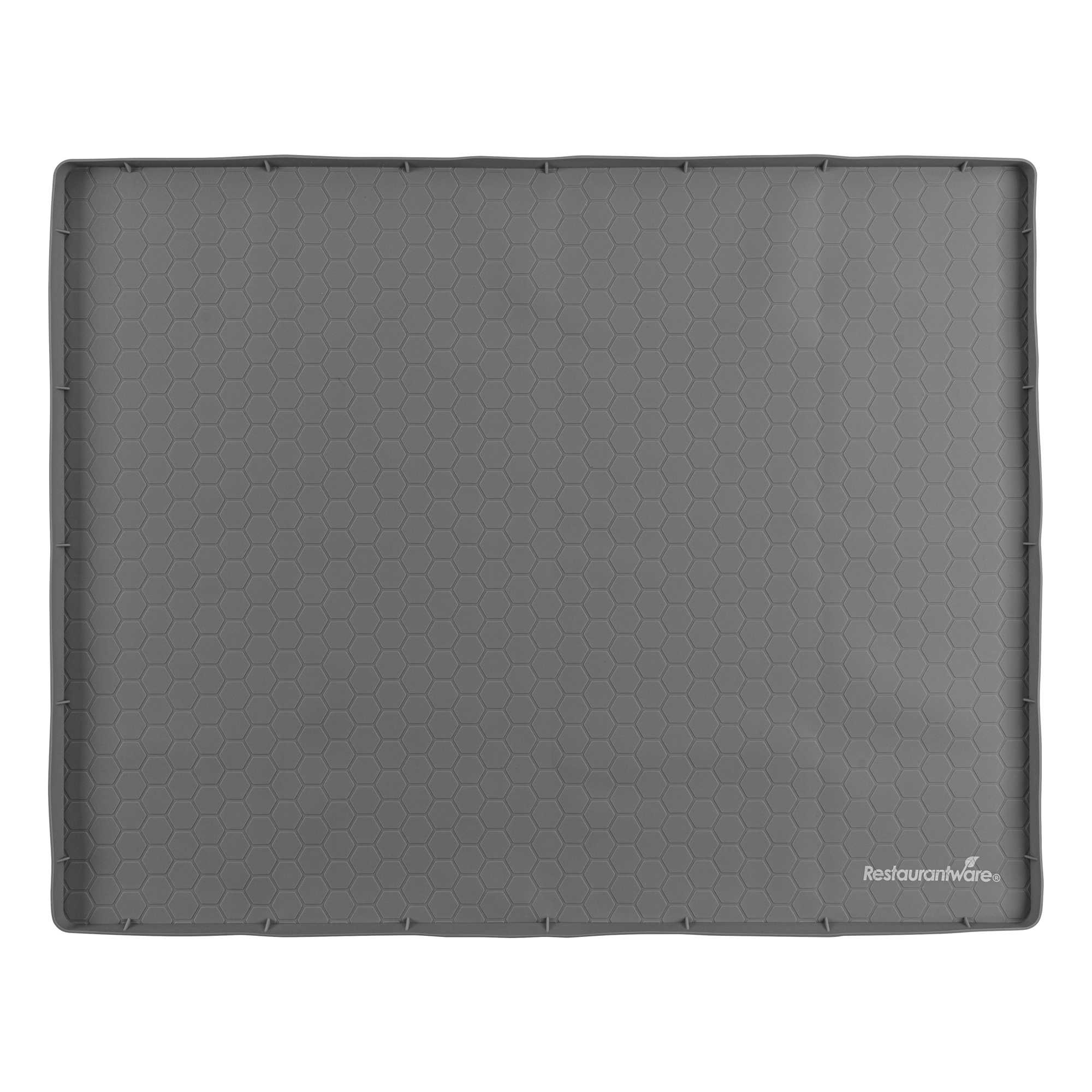 Comfy Grip Rectangle Dark Gray Silicone Under Sink Mat - 28" x 22" - 1 count box