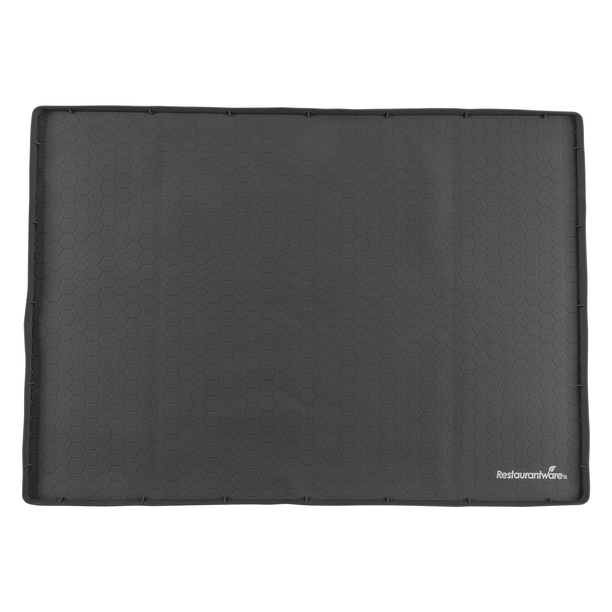 Comfy Grip Rectangle Black Silicone Under Sink Mat - 31" x 22" - 1 count box