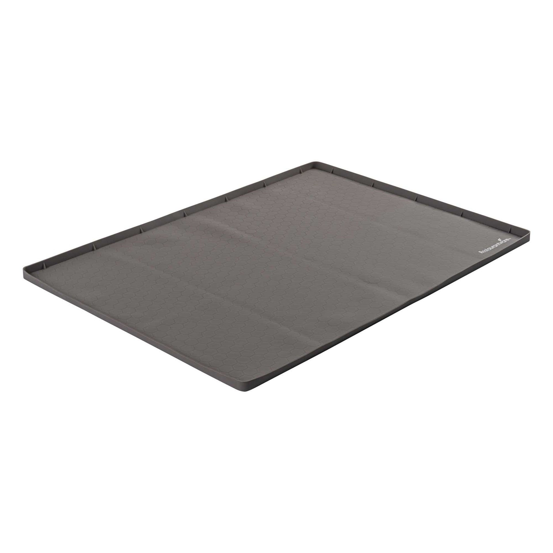 Comfy Grip Rectangle Brown Silicone Under Sink Mat - 31" × 22" - 1 count box