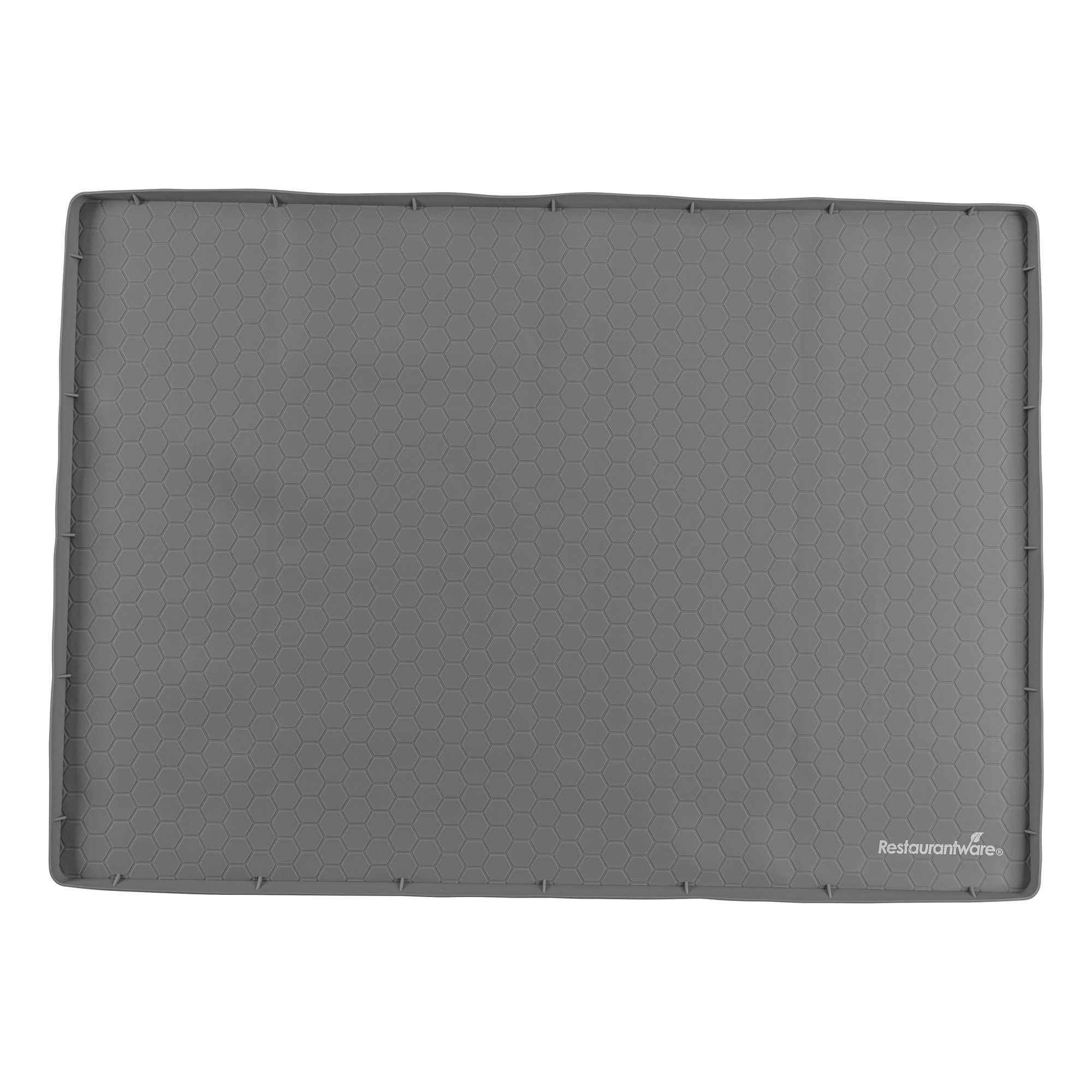 Comfy Grip Rectangle Dark Gray Silicone Under Sink Mat - 31" x 22" - 1 count box