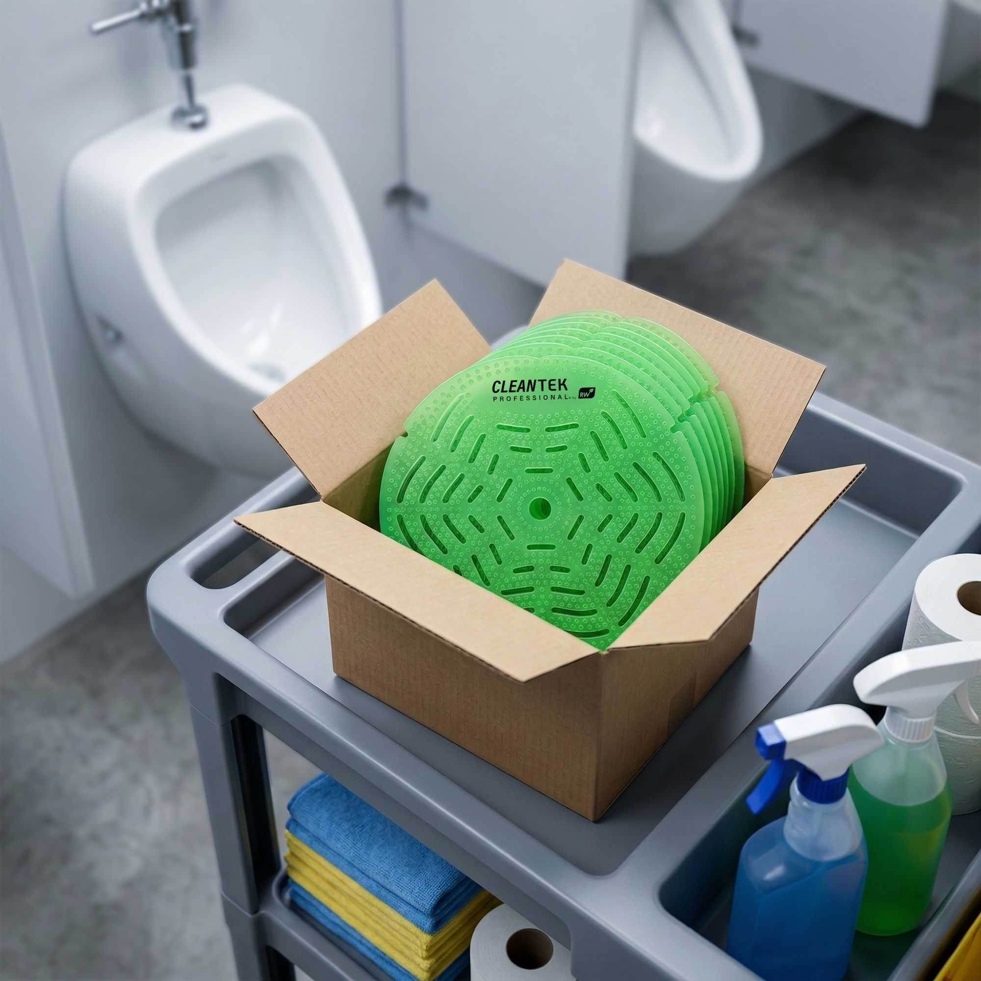 Clean Tek Professional Melon Scent Deodorized Gel Urinal Screen - 10 count box