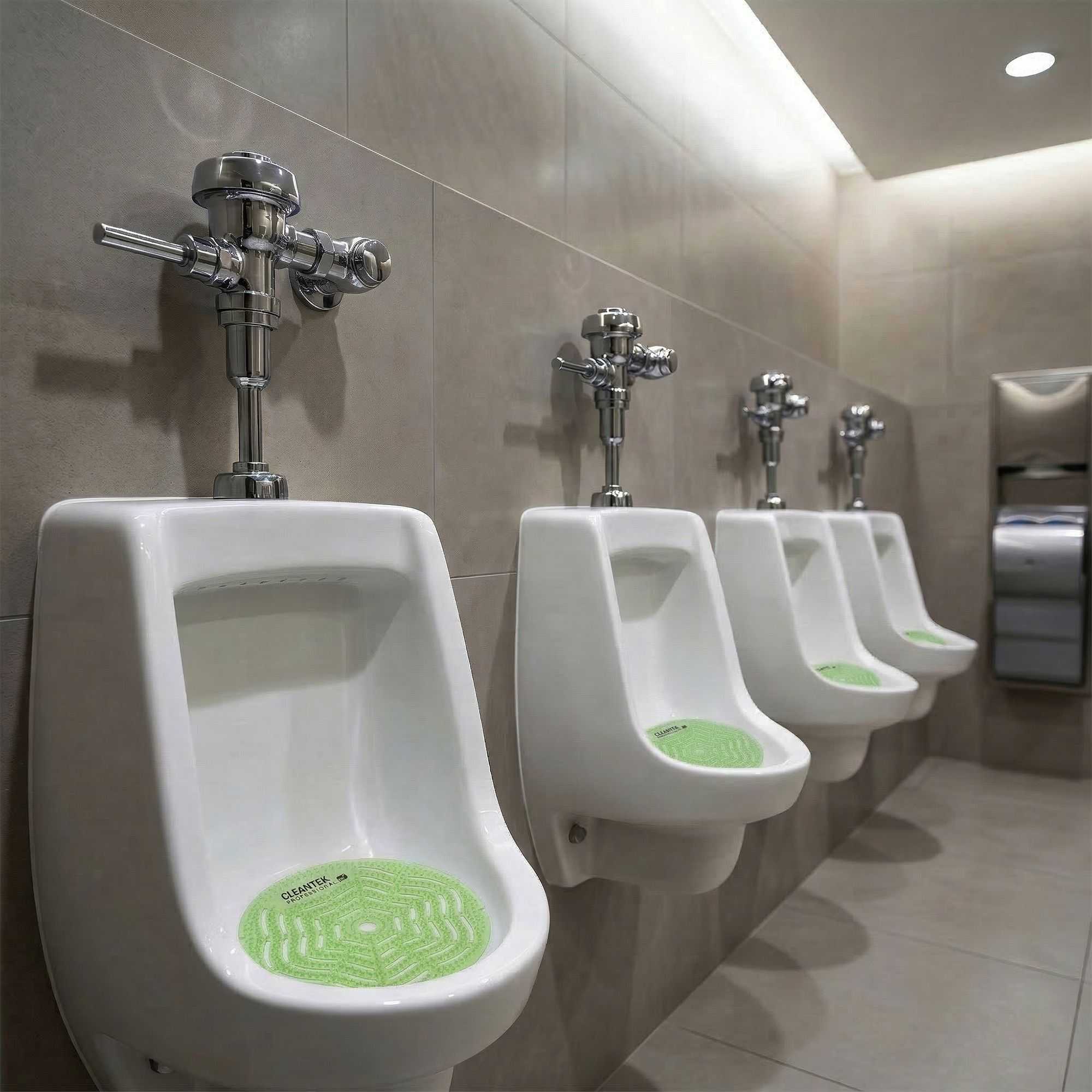 Clean Tek Professional Green Apple Scent Deodorized Gel Urinal Screen - 10 count box