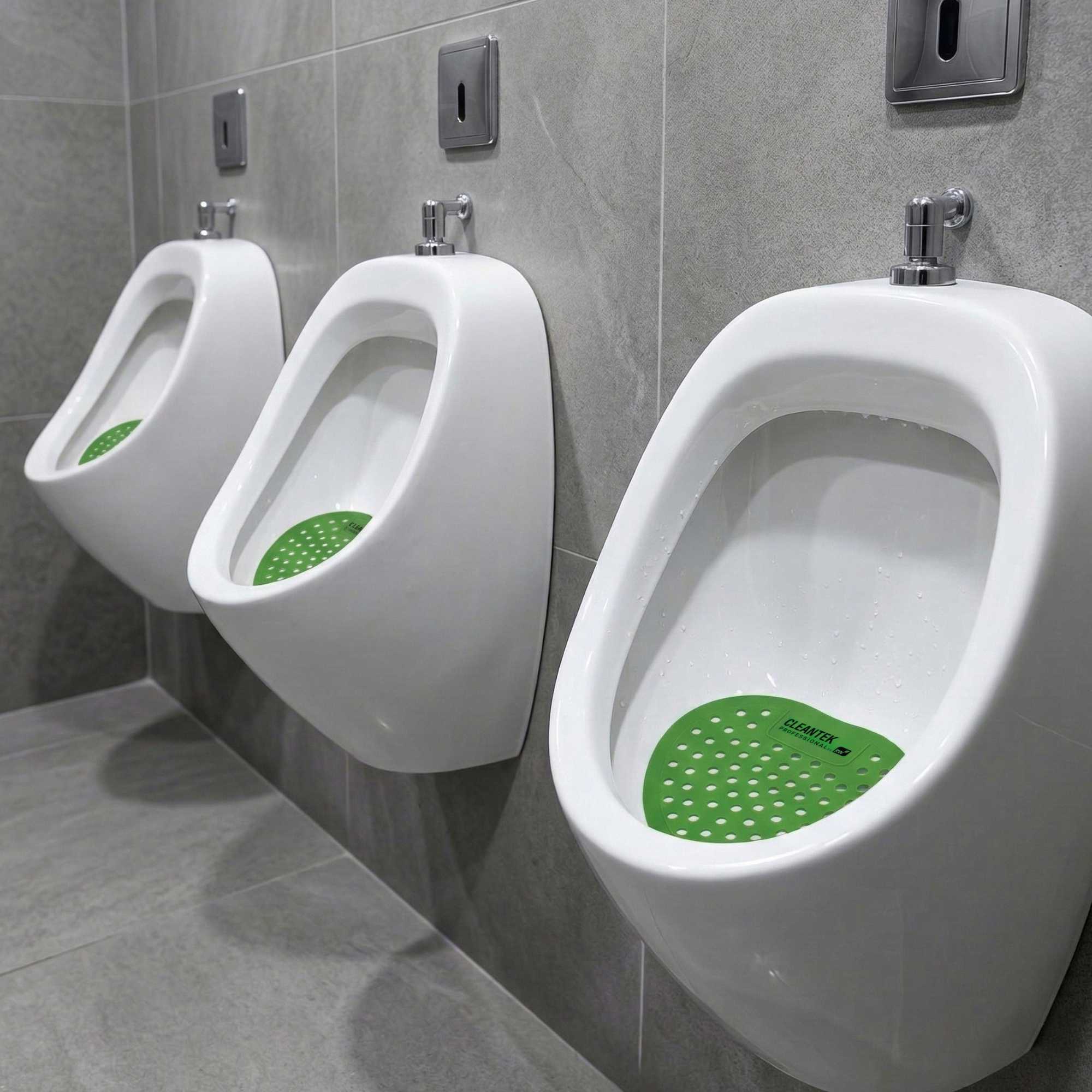 Clean Tek Professional Mint Scent Deodorized Urinal Screen - with Glove - 12 count box