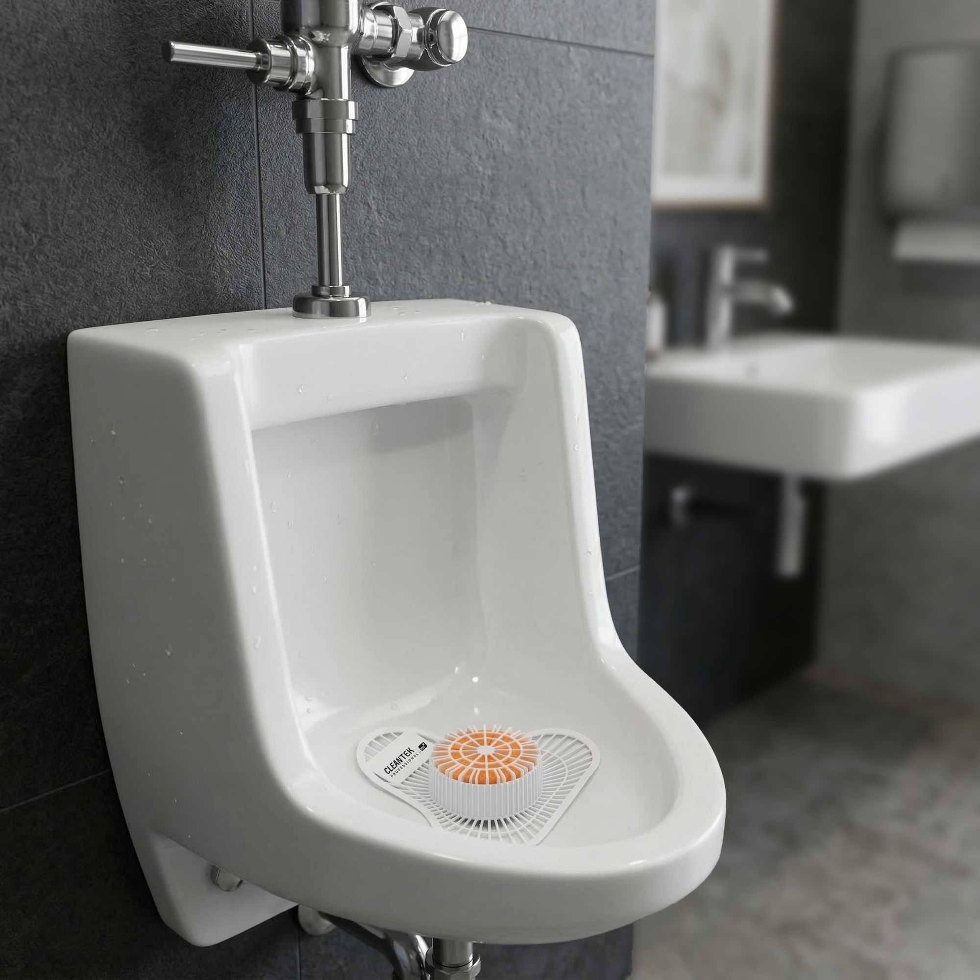 Clean Tek Professional Urinal Screen with Citrus Scent Block - 12 count box