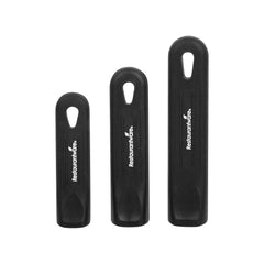 Met Lux 3-Piece Black Silicone Removable Pan Handle Sleeve Set - For 2.75 to 10 qt Aluminum Sauce Pans, 7