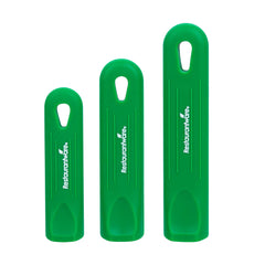 Met Lux 3-Piece Green Silicone Removable Pan Handle Sleeve Set - For 2.75 to 10 qt Aluminum Sauce Pans, 7