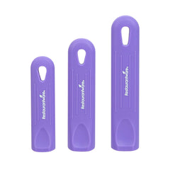 Met Lux 3-Piece Purple Silicone Removable Pan Handle Sleeve Set - For 2.75 to 10 qt Aluminum Sauce Pans, 7