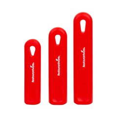 Met Lux 3-Piece Red Silicone Removable Pan Handle Sleeve Set - For 2.75 to 10 qt Aluminum Sauce Pans, 7