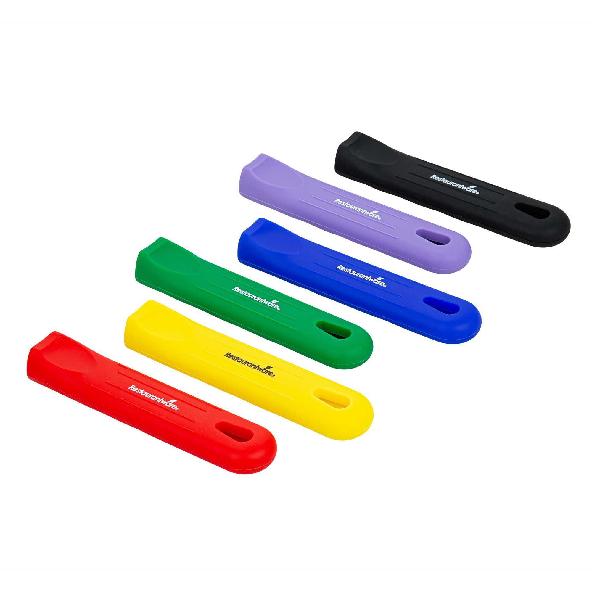 Met Lux 6-Piece Assorted Silicone Removable Pan Handle Sleeve Set - For 7 and 10 qt Aluminum Sauce Pans, 14" Fry Pans - 1 count box