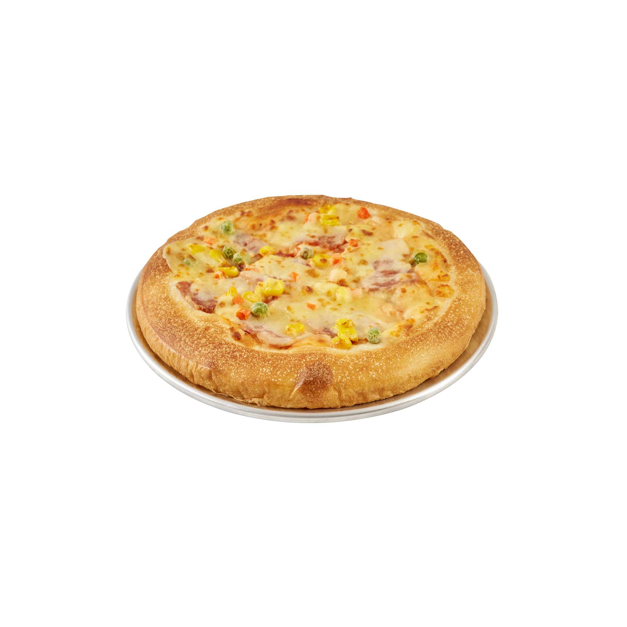 Pizzaly Aluminum Coupe Pizza Pan - 8" x 8" - 1 count box