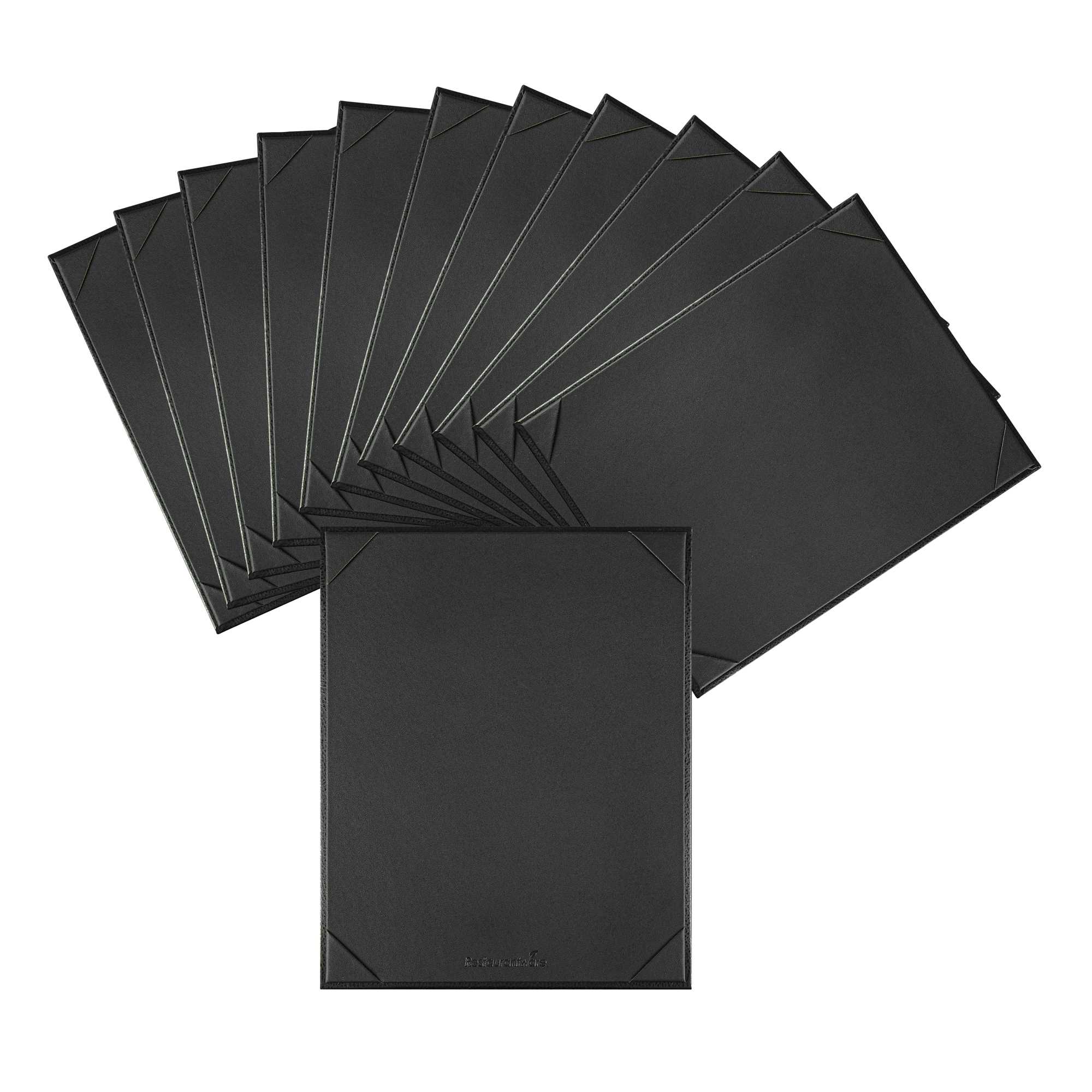 Chef 101 Black Vinyl Menu Board - Single Panel, 2-View - 8 1/2" x 11" - 1 count box
