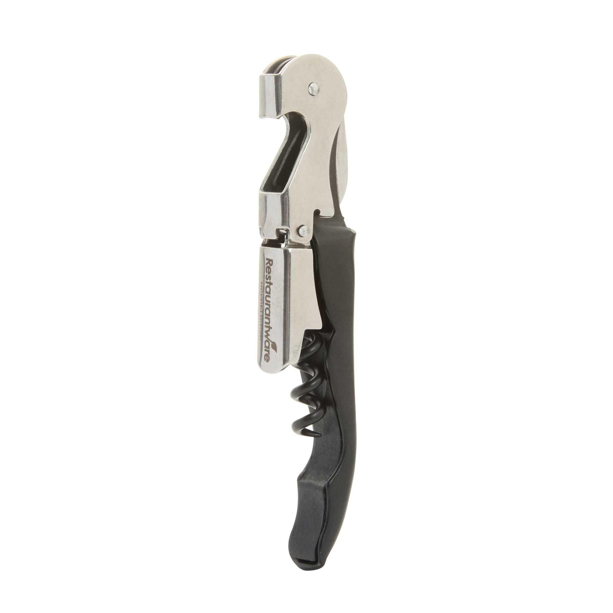 Chef 101 Waiter's Corkscrew - with Black Metal Handle - 4 3/4" - 1 count box